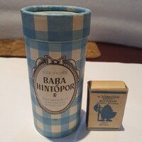 Retro kék-fehér baba hintőpor KHV caola pipere teli doboz szocreál