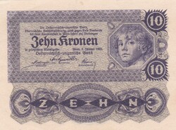 10 Korona 1922    A képen látható Szép állapotban
