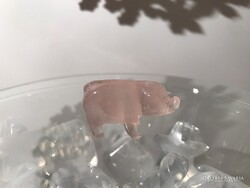 SZOBOR - ÜVEG - MALAC - TÖMÖR -  4 x 2 x 1,5 cm - GYŰJTEMÉNYBŐL - NÉMET  - HIBÁTLAN