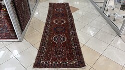 4440 ANTIK!!! Iráni kharaja heriz kézi gyapjú perzsa futó szőnyeg 88X325CM