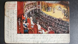 1911 BUDAPEST MAGYAR KIRÁLYI OPERAHÁZ FERENC JÓZSEF CSÁSZÁR ÉS KIRÁLY KUK KORABELI KÉPESLAP