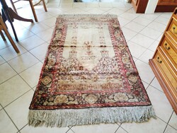 Szignós, feliratos ANTIK KAYSERI IMASZŐNYEG ritkaság !! - 115X220 CM