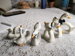 Porcelán kacsás szalvétagyűrű 6 db eladó!
