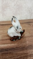 Zsolnay porcelán nyuszi barkával