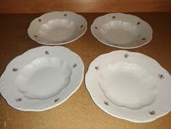 Zsolnay porcelán mélytányér - 4 db egyben - 24 cm