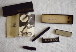 Régi Technopen tus toll , kihúzó készlet , írószer garnitúra 50-es évek