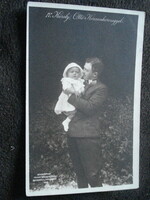 Károly és Ottó, koronázási emléklap napi bélyegzéssel