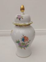 Herendi Viktória mintás porcelán fedeles váza 1. osztályú hibátlan