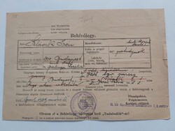 Behívójegy tényleges katonai szolgálatra - Magyar Királyi Honvédelmi Minisztérium