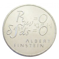 Svájc,5 francs 1979 - Albert Einstein - Képletek aUNC+ nikkel