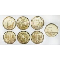 Magyarország,5 forint 2021 - 75 éves a forint teljes sor aUNC+ nikkel