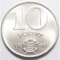 Magyarország,10 forint 1980 aUNC+ nikkel