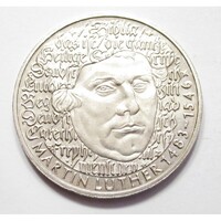 Németország,5 mark 1983 G - Luther Márton születésének 500. évfordulója aUNC+ nikkel