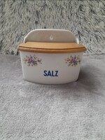 Vintage Lilien Porcelán Austria falra akasztható porcelán sótartó