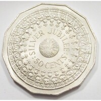 Ausztrália,50 cents 1977 - Ezüst Jubileum aUNC+ nikkel