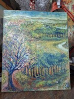 JÁK PÉTER 2024 o/v 50X 60cm "ATLANTIS" -leirásból kiderül.miért a cim...