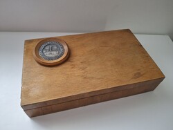 Salgótarjáni Acélárugyár 1868-1968 fa doboz, 26x16x5,2cm