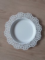 Fehér fém gyetyatartó tálca, IKEA (átm. 17,8 cm)