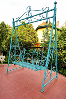 Turquoise garden swing bed – the perfect choice for spring relaxation