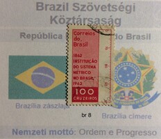 Brazil bėlyeg -hiánypótl. ( br 8)