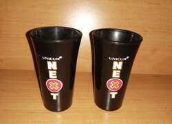 Unicum fekete üveg pohár párban (9/K)