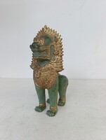 Antik buddhista Foo kutya bronz szobor szertartás jelenet buddha Thaiföld 635 7118