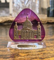 Plexi Esztergomi Emlék Bazilika látképpel ,,ESZTERGOM" felirattal 5,5 x 5,7 cm