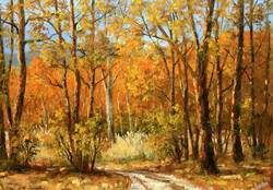 Lantos György: Mátrai erdő 50x70 cm