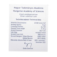 Magyarország,20000 forint 2025 PP - Magyar Tudományos Akadémia - Certifikáció