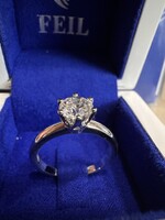 1.00 ct HRD Certified Natural Brilliant Diamond Ring – 14K White Gold – G/VVS2