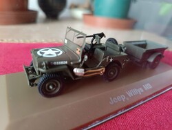 Willys Jeep Atlas 1:43 pótkocsis katonai autó