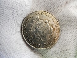 1848 B ezüst 20 krajcár kreuzer MADONNÁS PATINÁS! (LA5)