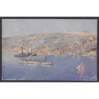 Franciaország,Villefranche kikötője - Páncélos cirkáló és torpedóromboló 1908