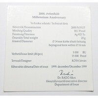 Magyarország,2000 forint 1999 - Millennium - Certifikáció