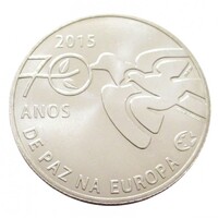 Portugália,2.5 euro 2015 - 70 éve béke Európában aUNC+ nikkel