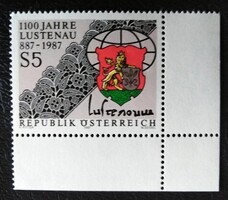 A1885s / Ausztria 1987 Lustenau 1100 éves bélyeg postatiszta ívsarki