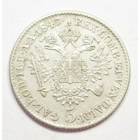 Ausztria,V. Ferdinánd 5 krajcár 1847 A EF+ ezüst 2.100g438