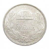 Magyarország,1 korona 1893 EF+ ezüst 5g835