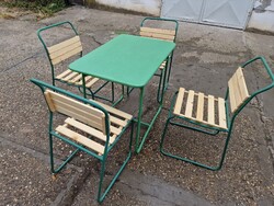 Retro vendéglátos garnitura régi kerti bútorok retro kerti garnitúra régi kerti szett kerti székek