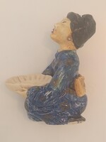 Art deco kerámia figura - japán nő
