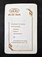 Napfény TAXI Szeged kártyanaptár 1985