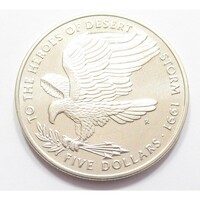 Marshall-szigetek,5 dollars 1991 - A Desert Storm hadművelet hőseinek tiszteletére aUNC+ nikkel