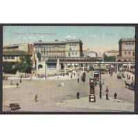Németország,Berlin - Hallesches Tor a magasvasút-állomással 1908
