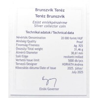 ,20000 forint 2025 PP - Brunszvik Teréz - Certifikáció