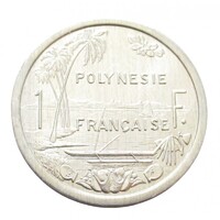 Francia Polinézia,1 franc 2003 aUNC+ aluminium
