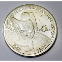 Marshall-szigetek,5 dollars 1989 PP - Első ember a Holdon UNC nikkel