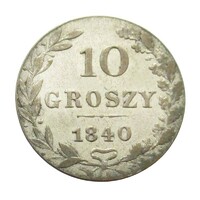 Lengyelország,10 groszy 1840 VF+ ezüst 2.90g192