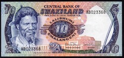 Szváziföld 10 emalangeni UNC 1985