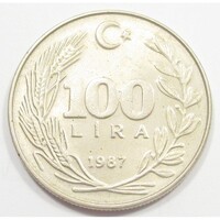 Törökország,100 lira 1987 EF+ nikkel