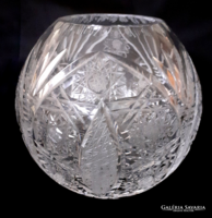 Kristály gömb váza. gömbváza  17 x 17 cm